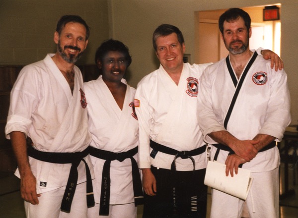 Randy Miller, Caroline Goodspeed, Keith Yates and Kelly Cox after a 1996 exam.

