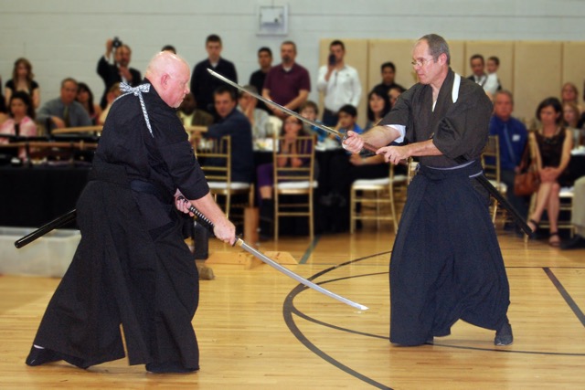 Mike Proctor and Kelly Cox demo at the 2011 AKATO banquet.


