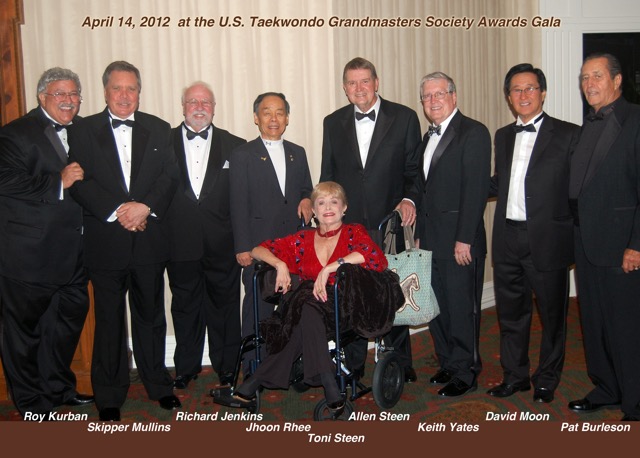 Pioneers of Taekwondo at the TKD Grandmasters Society banquet in 2012.

